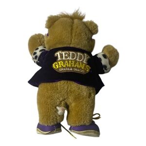 Vintage Teddy Grahams Bear Plush Purple Gold Cookies VTG